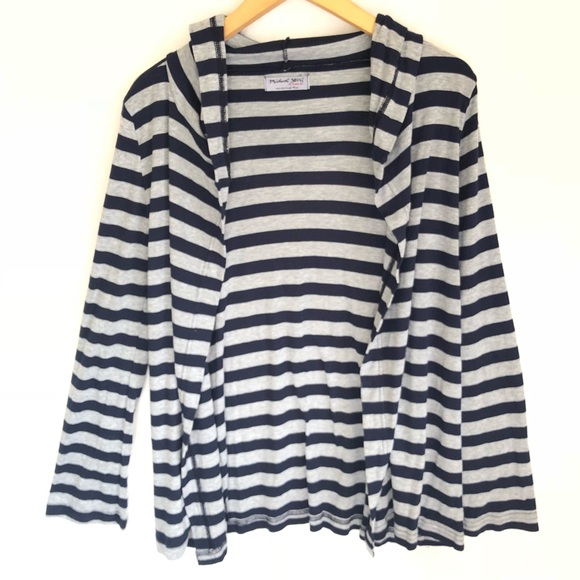 Michael Stars Sweaters - Michael Stars Open Hooded Cardigan stripe Women’s